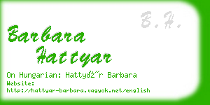 barbara hattyar business card